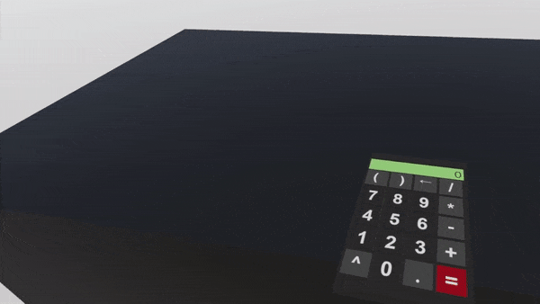 A fully functional VR calculator in Unity; the end goal of this tutorial series.