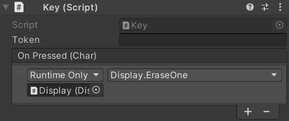 When we press ← key on our calculator, the Display.EraseOne function will be called.